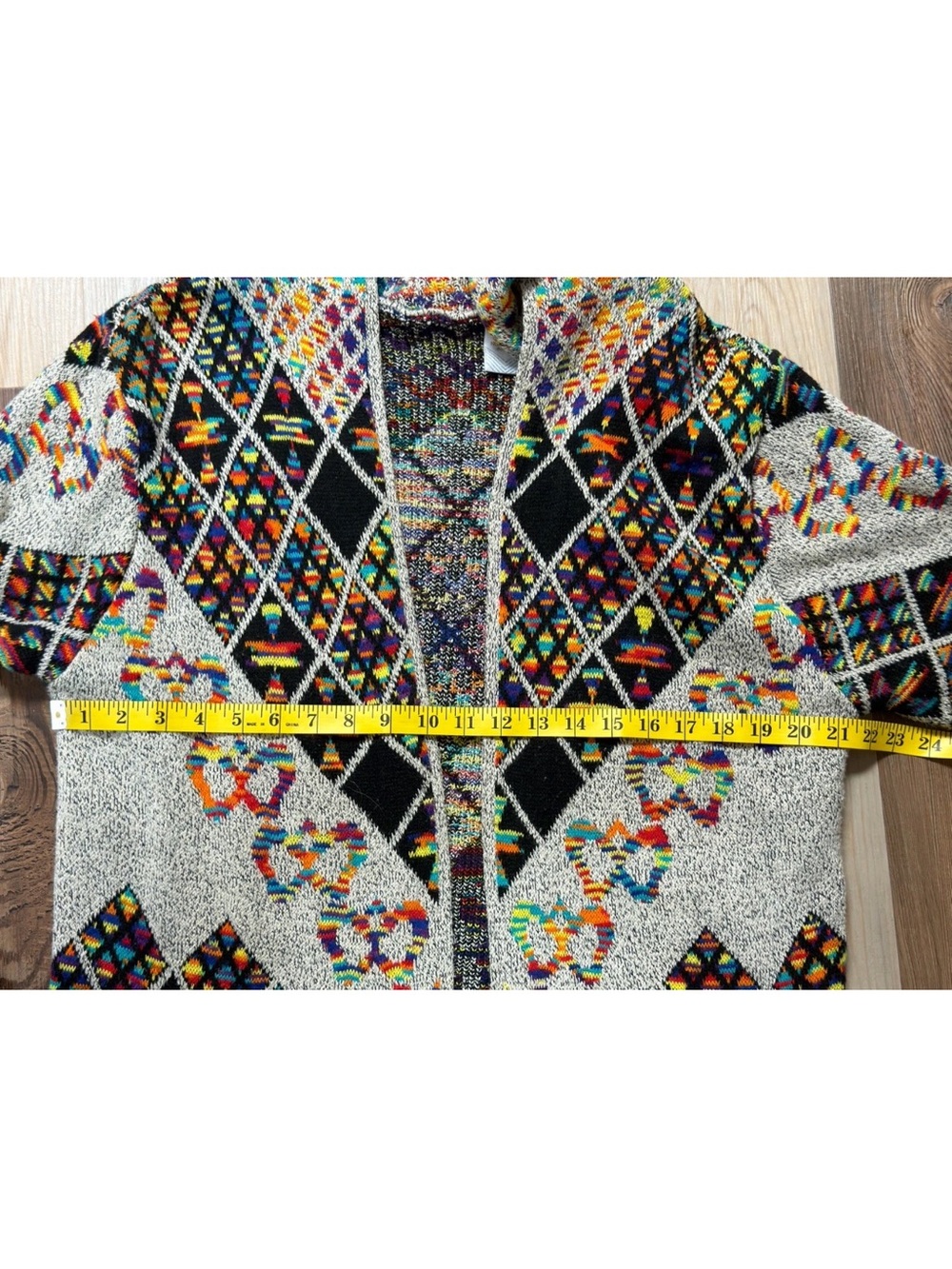Northern Angel Women’s Multicolored Aztec Hooded Duster Cardigan Size M/L - Picture 6 of 7